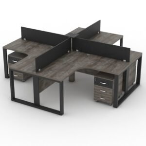 Gaia Workstation Desk | office furniture | office furniture computer table | furniture for office | round workstation desk
