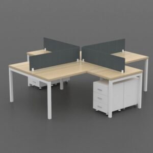 Amora 4 Person Cubicle Workstation | office table | workstation table